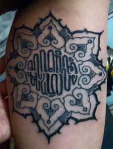flower tribal tattoo, letter tribal tattoo by suku suku tatau