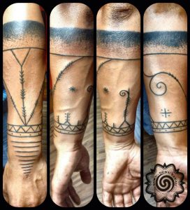 Mentawai tattoo hand poking