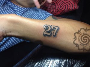 letter tattoo, hand poking, Suku Suku Tattoo