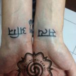 aksara tattoo , tattoo traditonal letter - india tattoo