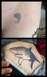 Shark tattoo manual, hand poking, suku suku tatau