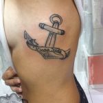 anchor tattoo, hand poking, suku suku tatau