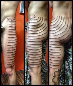 mentawai tattoo, traditional Tattoo by suku suku tatau