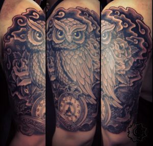 owl tribal tattoo - suku suku tatau
