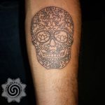 modern skull tattoo - suku suku tatau