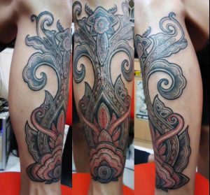 tribal flower tattoo, suku suku tatau