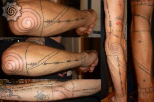 mentawai tattoo, traditional tattoo, hand poking