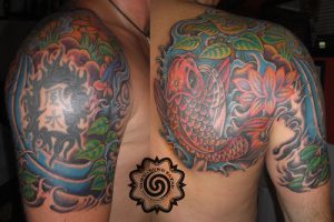 fish tattoo, letter tattoo, suku suku tatau