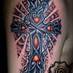 cross tattoo, modern color tattoo, suku suku tatau