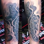 modern tattoo - black and grey - turtle tattoo - suku suku tatau