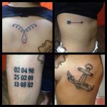 anchor tattoo, number tattoo, symbol tattoo, arrow tattoo