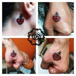 love Tattoo, anchor tattoo, hand poking
