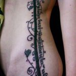 letter tattoo, flower tattoo, suku suku tatau
